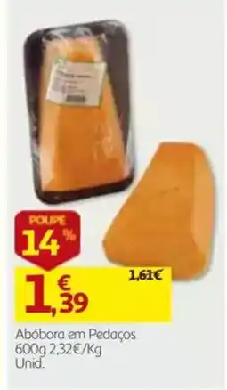 Auchan Abóbora em Pedaços promoção
