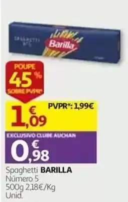 Auchan Spaghetti barilla promoção