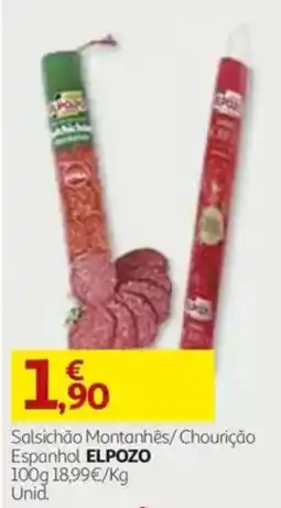 Auchan Salsichão Montanhês/ Chourição Espanhol elpozo promoção