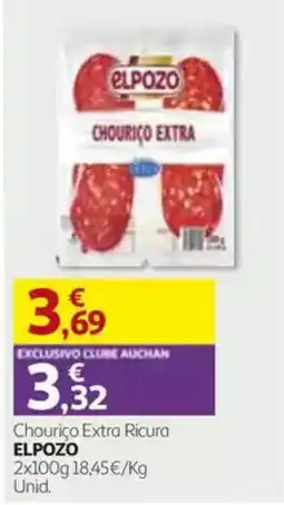 Auchan Chouriço extra ricura elpozo promoção