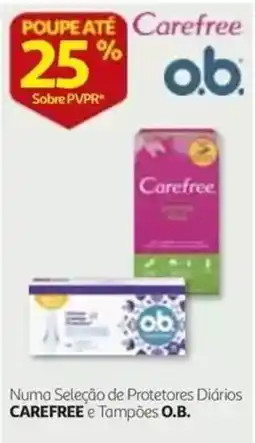 Auchan carefree e tampões o.b. promoção
