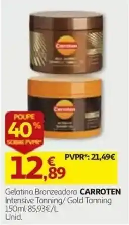 Auchan gelatina bronzeadora carrotan promoção