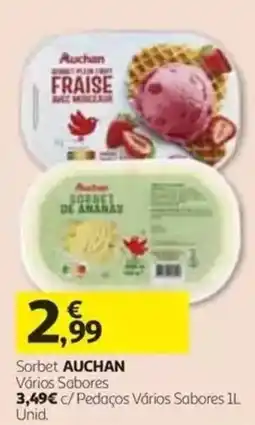 Auchan Sorbet auchan vários sabores promoção
