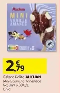 Auchan gelado palito auchan mini baunilha amêndoa promoção