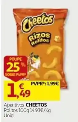 Auchan Cheetos Rizos Rolitos promoção