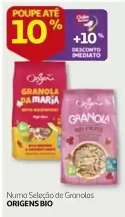 Auchan Numa Seleção de Granolas Origens Bio promoção