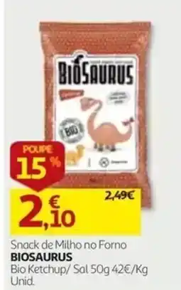 Auchan Snack de Milho no Forno Biosaurus promoção