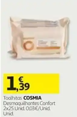 Auchan toalhitas cosmia promoção