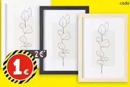 TEDi Quadro com desenho de folhas promoção