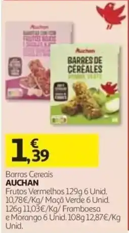 Auchan Barras Cereais Auchan promoção