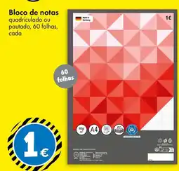 TEDi Bloco de notas quadrilculado ou pautado promoção