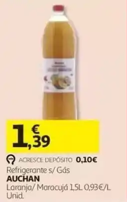 Auchan Refrigerante s/ Gás Auchan Laranja/ Maracujá promoção