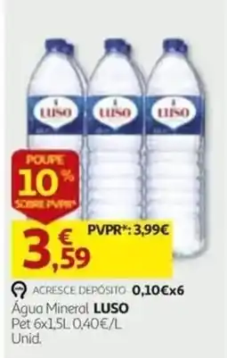 Auchan Água Mineral LUSO promoção