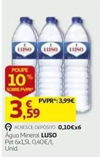 Auchan Água Mineral LUSO promoção