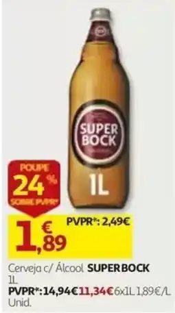 Auchan Cerveja c/ Álcool superbock promoção