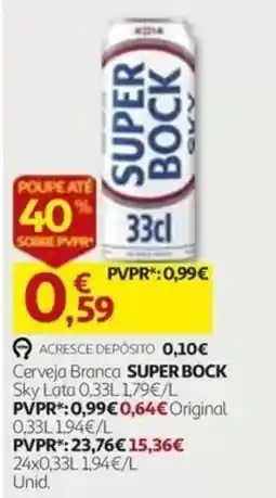 Auchan Cerveja branca super bock promoção