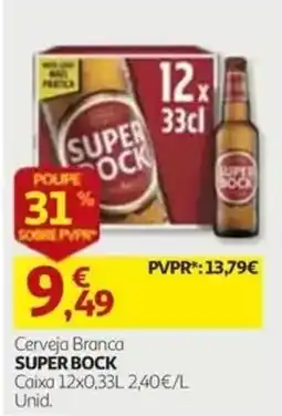 Auchan Cerveja branca super bock promoção