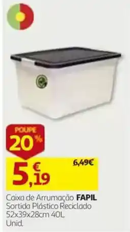 Auchan Caixa de arrumação fapil promoção