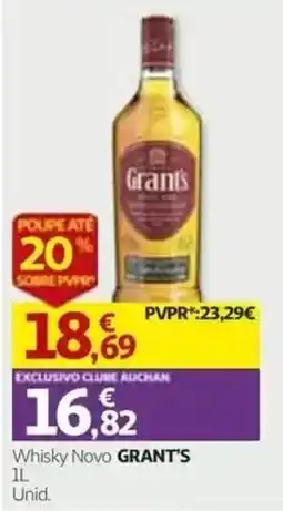 Auchan Whisky Novo GRANT'S promoção