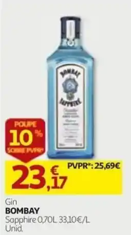 Auchan Gin Bombay Sapphire promoção