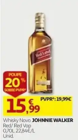 Auchan whisky novo johnnie walker red/ red vap promoção