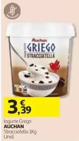 Auchan Iogurte Grego Auchan Stracciatella promoção