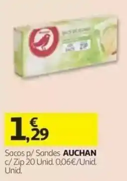 Auchan Sacos p/ Sandes Auchan promoção