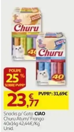 Auchan Snacks p/ Gato CIAO Churu promoção