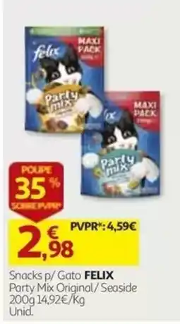 Auchan Snacks p/ Gato FELIX promoção