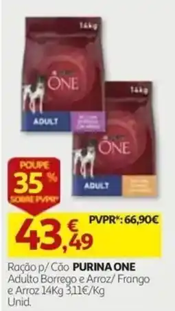 Auchan Ração p/ Cão Purina One promoção