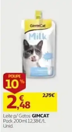Auchan Leite p/ Gatos GIMCAT promoção