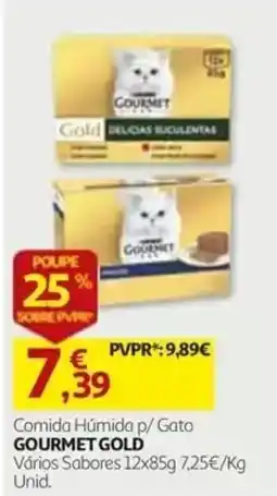 Auchan comida húmida p/ gato gourmet gold promoção