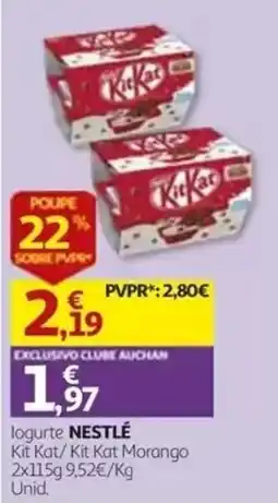 Auchan Iogurte Nestlé Kit Kat / Kit Kat Morango promoção