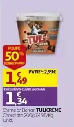 Auchan Creme p/ Barrar Tulicreme Chocolate promoção