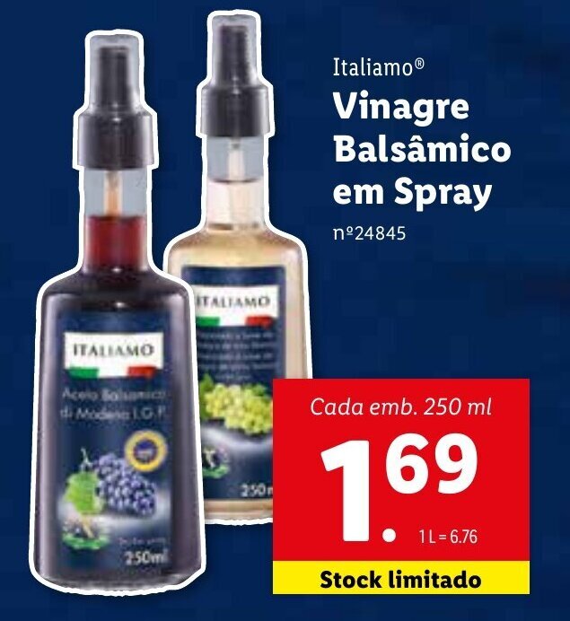 Promoção Italiamo Vinagre Balsâmico em Spray 250ml em Lidl