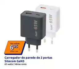 Action Carregador de parede de 2 portas Sitecom GaN3 promoção