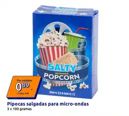 Action Salty pipocas salgadas para micro-ondas promoção