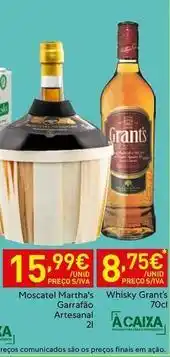 Recheio Grant's - moscatel promoção