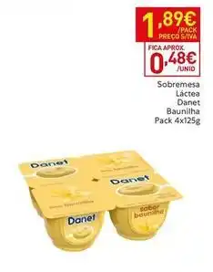 Recheio Danone - sobremesa láctea danet baunilha promoção