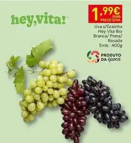 Recheio Bio - uva s/grainha hey vita bio branca/preta/ rosada promoção