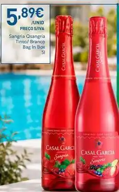 Recheio Casal garcia - sangria gasancia tinto/branca bag in box promoção