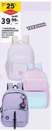 Continente Bom dia Mochilas mastiballow promoção