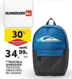 Continente Bom dia Quiksilver - mochila promoção