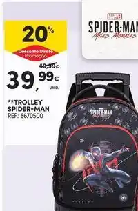 Continente Bom dia Spiderman - trolley spider-man promoção