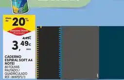 Continente Bom dia Note - caderno espiral soft a4 promoção
