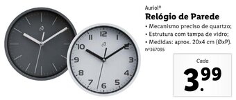 Auriol Relógio de Parede 20x4cm