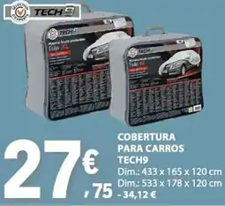 E.Leclerc cobertura para carros tech9 promoção