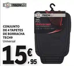 E.Leclerc conjunto de 4 tapetes de borracha tech9 universal promoção