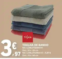 E.Leclerc toalha de banho tisfaia promoção