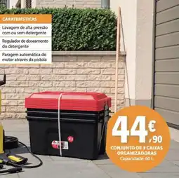 E.Leclerc Conjunto de 3 caixas organizadoras promoção